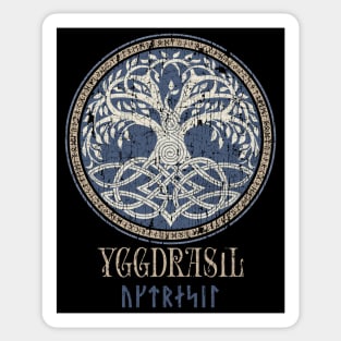 Norse Yggdrasil Pagan Tree of Life Viking Mythology Runes Sticker